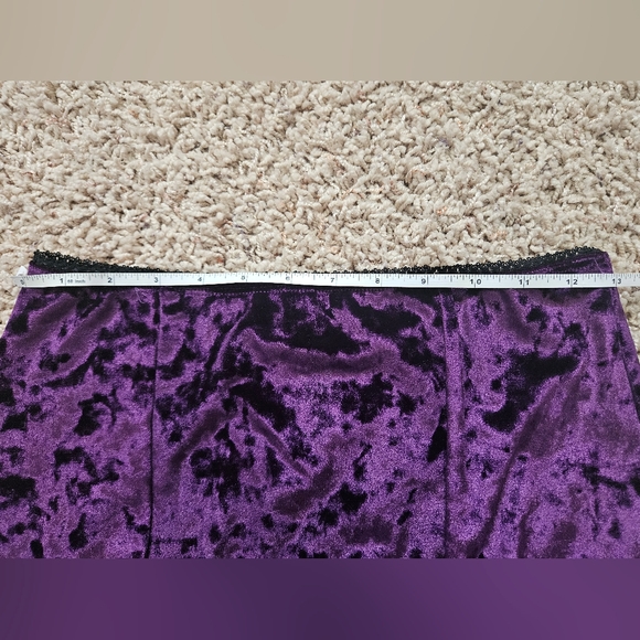 SOLD ** NWT Dolls Kill Widow Purple Crushed Velvet Maxi Skirt - medium - Picture 10 of 11